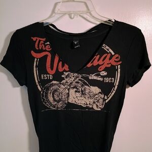 Windsor Black Tee with Red Graphic